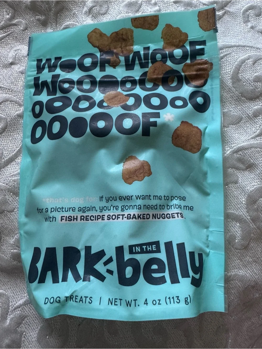 SEALED - Bark in the Belly Fish Recipe Dog Treats - No grain - Ex 08/2027